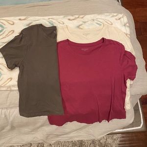 Three Cotton Crop Tops